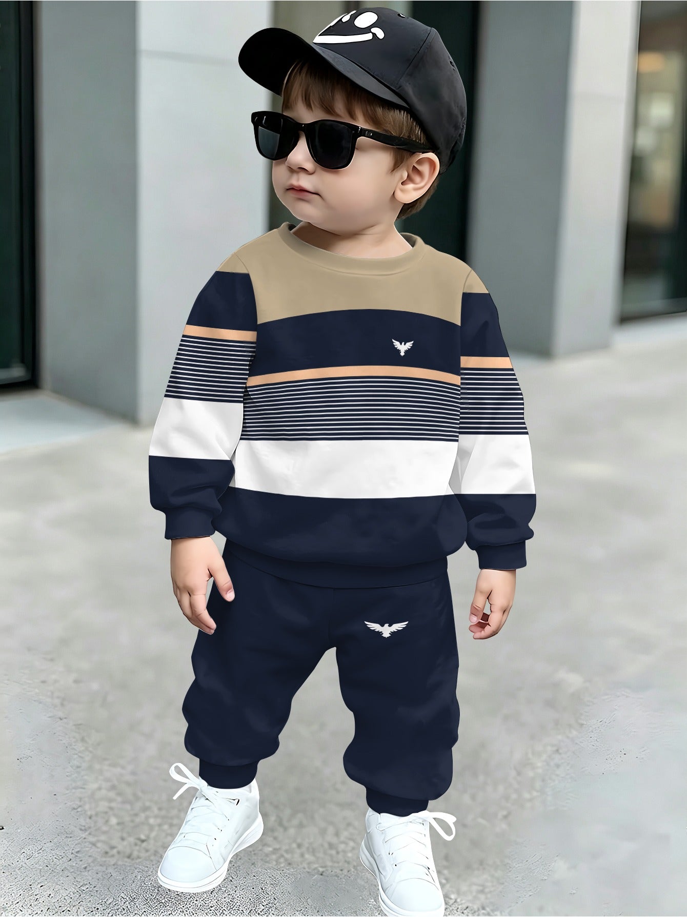 Boys' Toddler Sweatshirt and Pants Set, Casual Spring/Fall Outfit