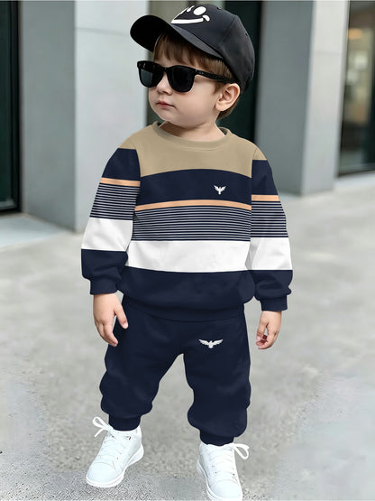 Boys' Toddler Sweatshirt and Pants Set, Casual Spring/Fall Outfit
