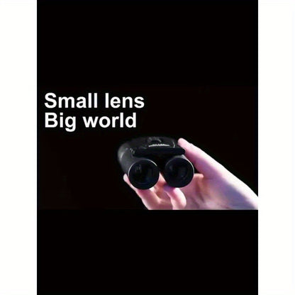 Powerful 8x21 Long Range Binoculars with HD Zoom, Portable Folding Design for Outdoor Tourism & Camping - Black, High-Definition Optics, Ergonomic Grip, Compact & Lightweight for Hiking, Bird Watching, Nature Observation, Bin