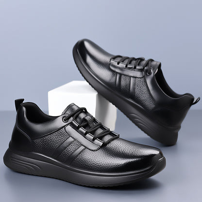Men's Classic Derby Lace-Up Walking Shoes with Cushioned Sole