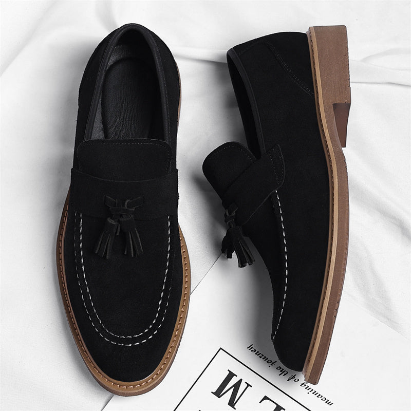 Men's Tassel Loafers Business Casual Slip-On Dress Shoes