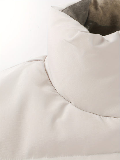 Men's Heavyweight Winter Coat - Full-Zip Cold Weather Jacket, Stand-Up Collar, Exterior Zipper Closure, Machine Washable Outer Shell for Everyday & Formal Wear - Black, Seasonal Layering, Sleek Design, Durable Fabric, Urban C