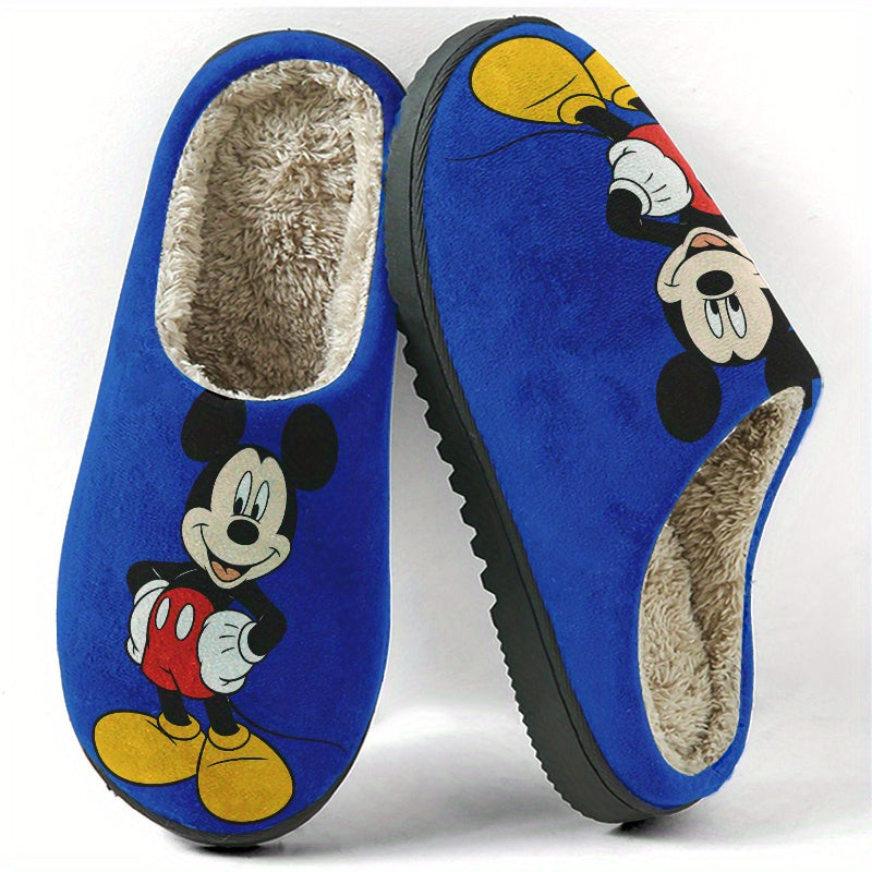 Unisex Plush Slippers, Ultra-Soft Thick Material, High-Quality Warm and Non-Slip! Classic Mickey Mouse Design, Perfect for Home or Bedroom Comfort, Cloud-Like Softness – Ideal Gift for Halloween, Christmas, New Year, and Bi