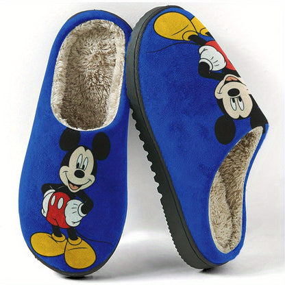 Unisex Plush Slippers, Ultra-Soft Thick Material, High-Quality Warm and Non-Slip! Classic Mickey Mouse Design, Perfect for Home or Bedroom Comfort, Cloud-Like Softness – Ideal Gift for Halloween, Christmas, New Year, and Bi