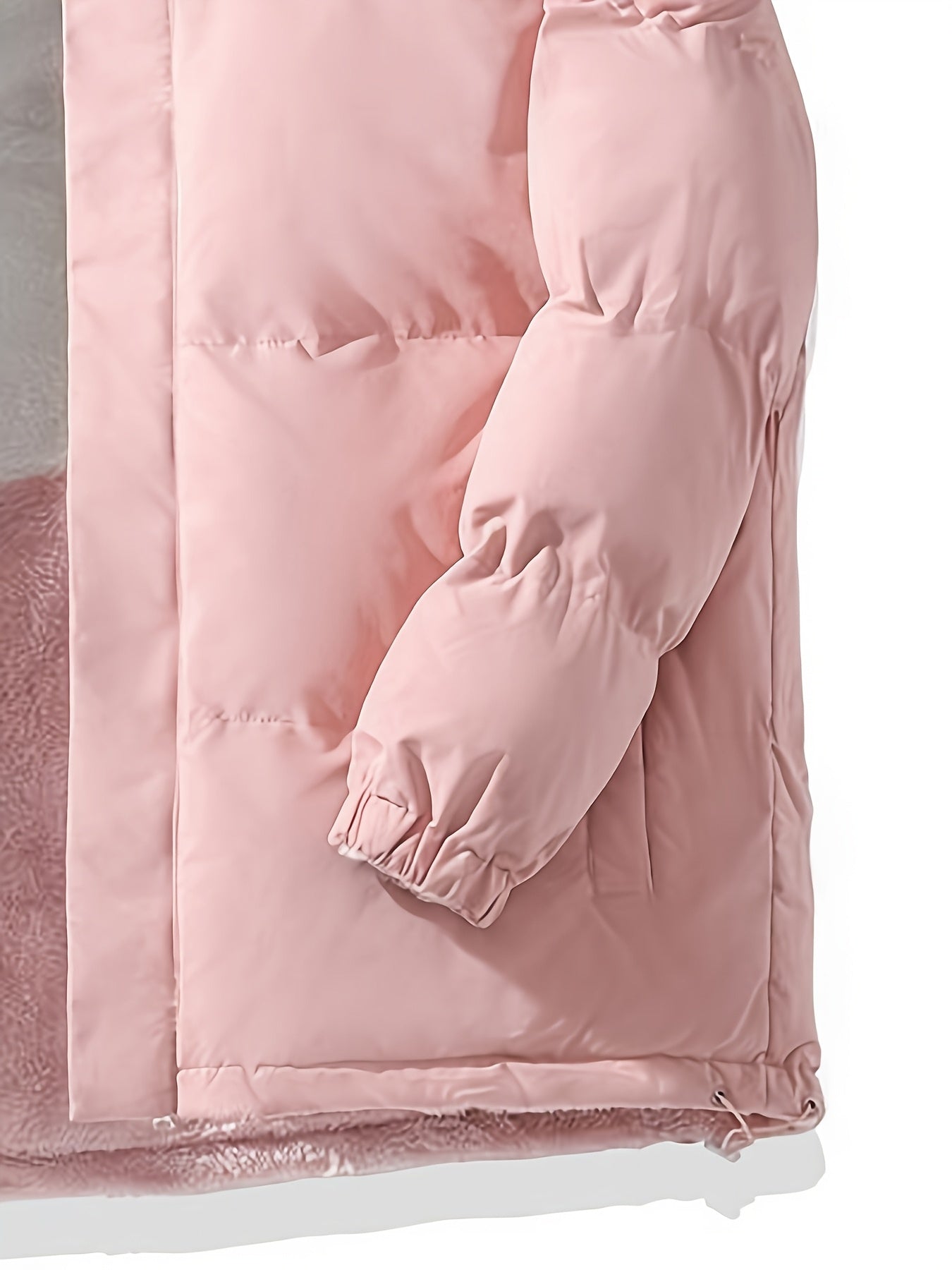 Men'S Double-Sided Fleece-Lined Thickened Jacket - Casual Stand Collar with Letter Print, Regular Fit, Pockets, Polyester Fill, Versatile for Fall/Winter, Winter Jacket