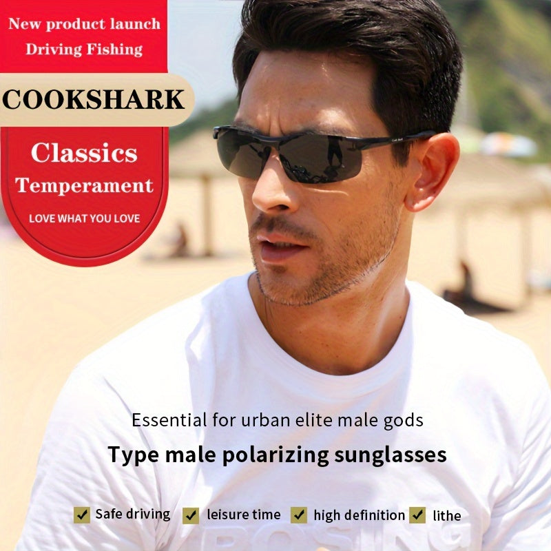 Men's Polarized Driving Glasses Magnesium Alloy Frame UV Resistant
