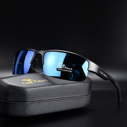 Men's Lightweight Retro Fashion Glasses with Dark TAC Lenses