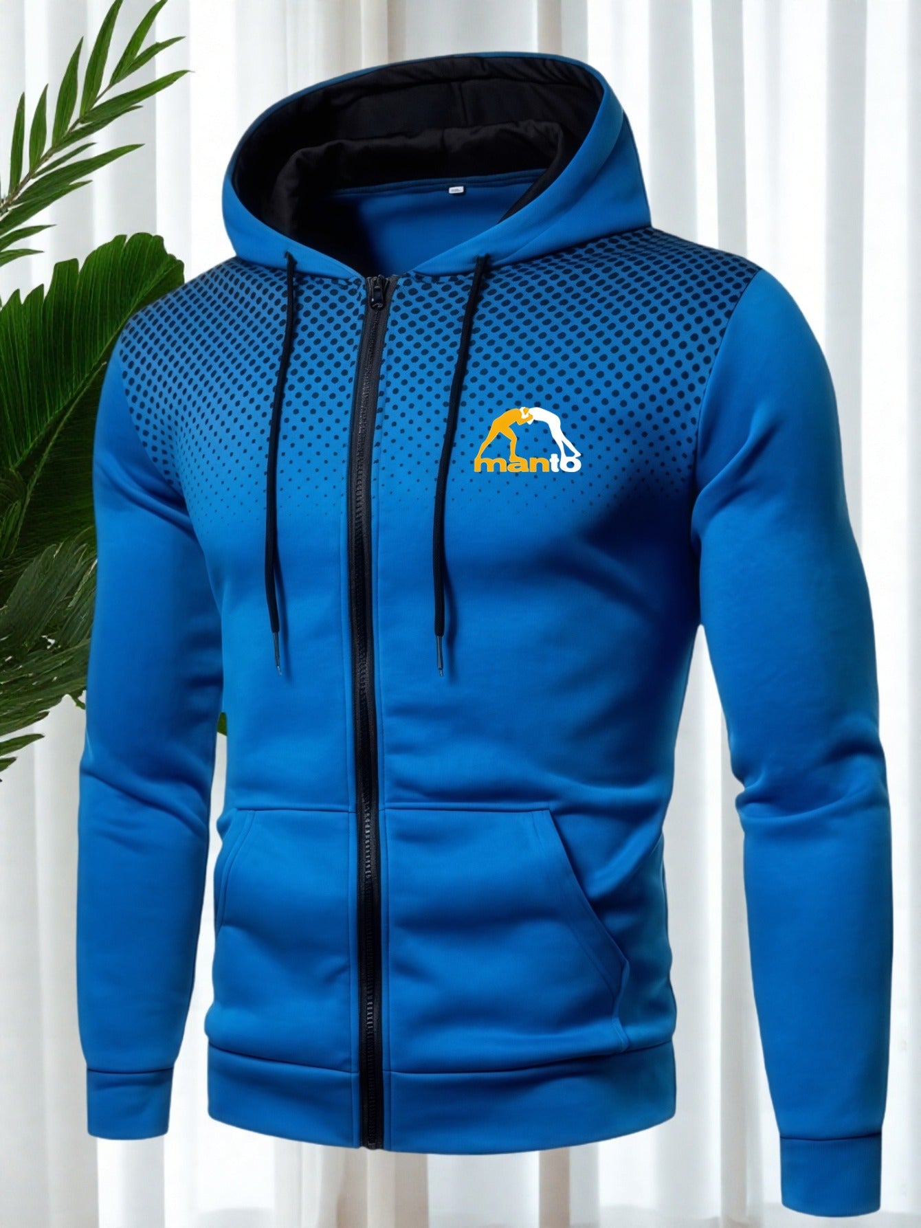 Men'S Electric Hooded Zipper Jacket - Full-Zip Workwear Coat with Belt Pocket, Heavy-Duty Construction, Full-Zip Closure & Belt Design for Plumbers, Casual Wear, Durable Fabric, Outdoor Workers