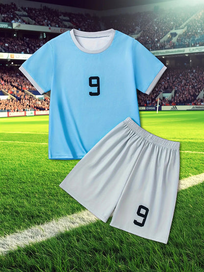 Custom Men's Football Jersey Set - Breathable Quick-Dry Mesh