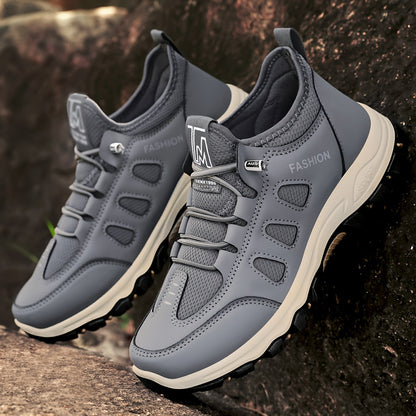 Men's Breathable Running Shoes - New Spring and Autumn Comfortable Casual Sports Shoes, Suitable for All Four Seasons, Soft Sole Anti-slip Shock Absorption Hiking Shoes, Suitable for Men's Outdoor Activities