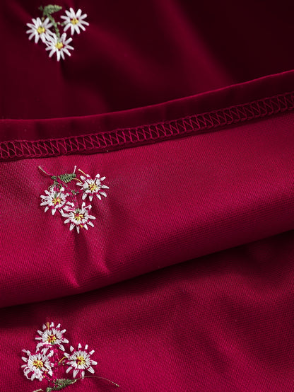 Dreamy Party Dress for Girls - Sweet 3-D Bow with Playful Embroidered Accents, Long Sleeve Spring/Fall Holiday Gathering Outfit