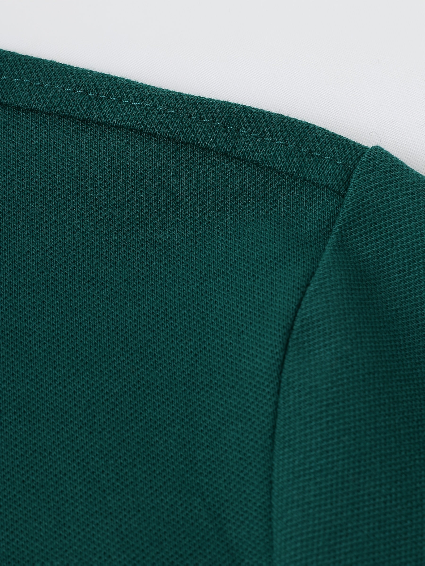 Men's Turn- Collar 95% Cotton 5 Spandex Embroidered T-Sshirt Short Sleeve Comfortable Breathability - ayq