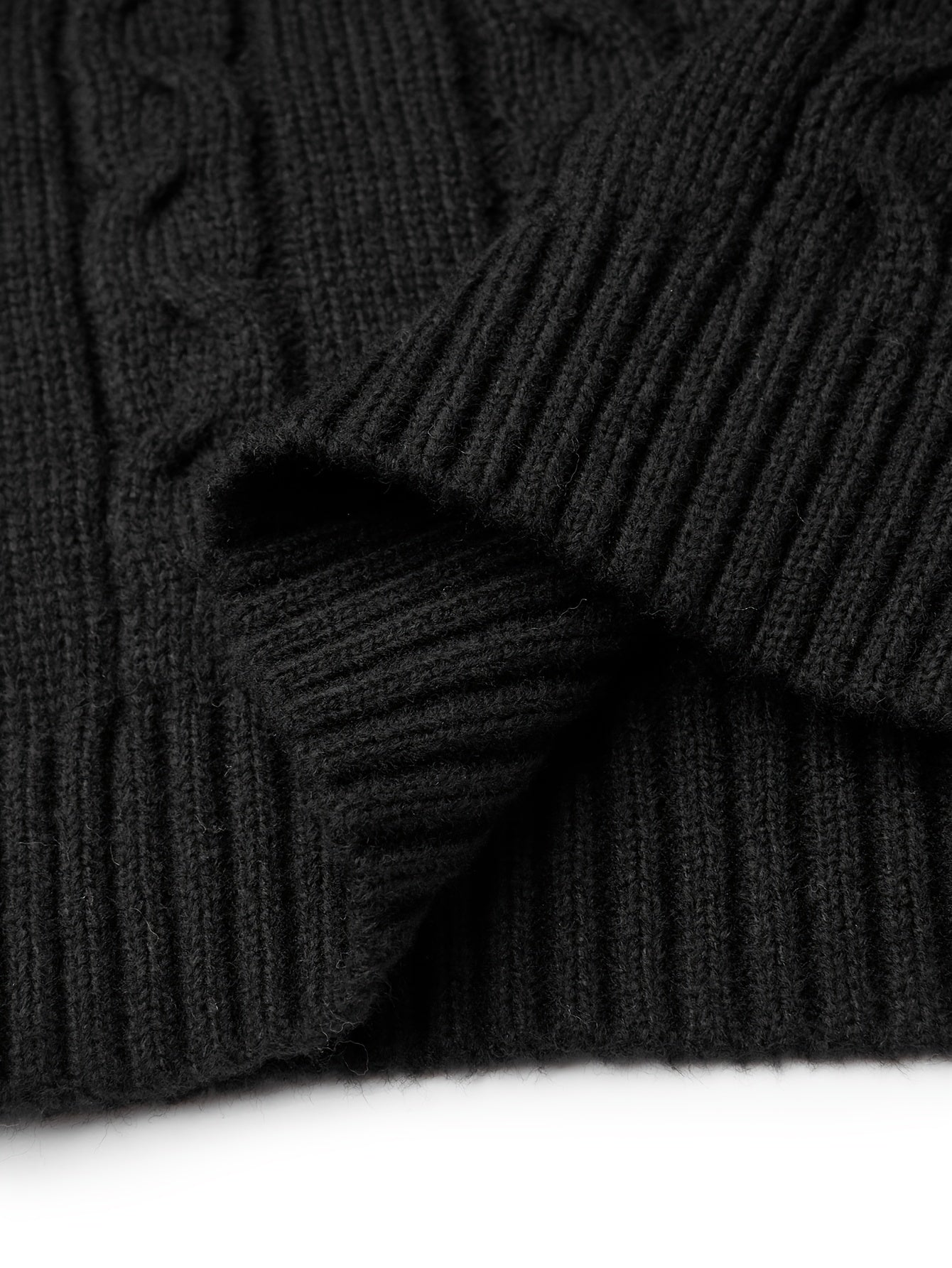 Men's Slim-Fit Cable Knit Sweater - Winter Warm Pullover with Geometric Corduroy Clasp (Adjustable Rope), Round Neck Long Sleeve Casual Sweating for Fall/Winter Layering - Hand Washable Knitwear for Smart-Casual Outfits (Not