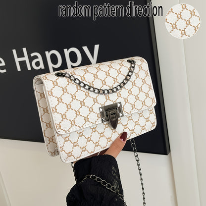 Women's Shoulder Bag Fashion Large Capacity Handbag Crossbody Tote Chain Purse for Middle-Aged Ladies