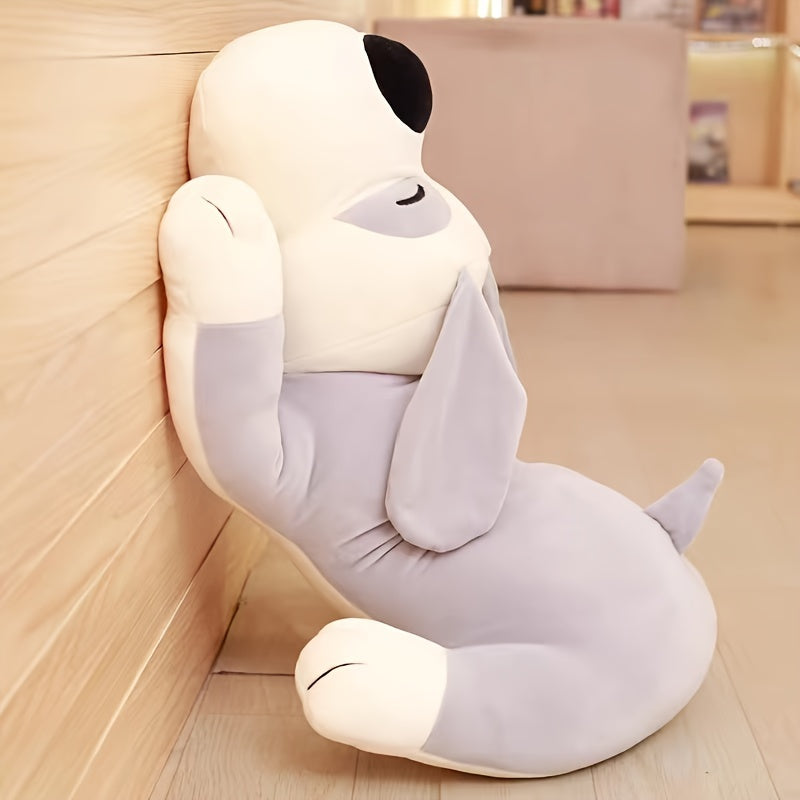 Adorable Soft Climbing Dog Plush Toy Pillow - Cozy Home Decor Cushion in Light Brown/Grey, Knitted Spandex Fabric - Perfect Gift for Thanksgiving, Christmas, New Year, Valentine's Day & Other Holidays, Festive Cushion|Cartoon