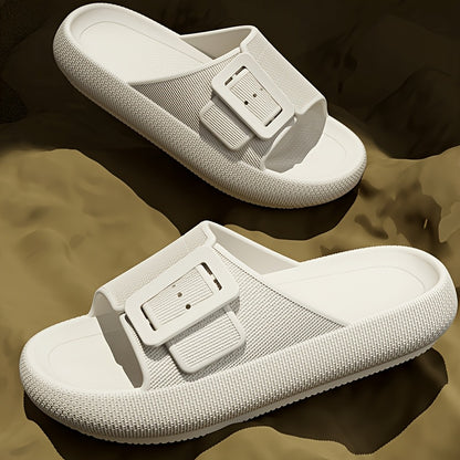 Men's Casual EVA Slippers with Adjustable Buckle and Non-Slip Sole