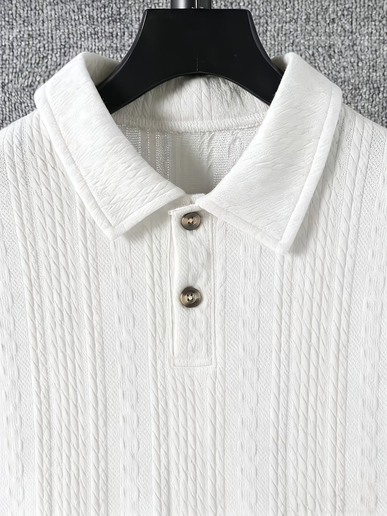 Boys' Casual Knitted Jacquard Short-Sleeve Top