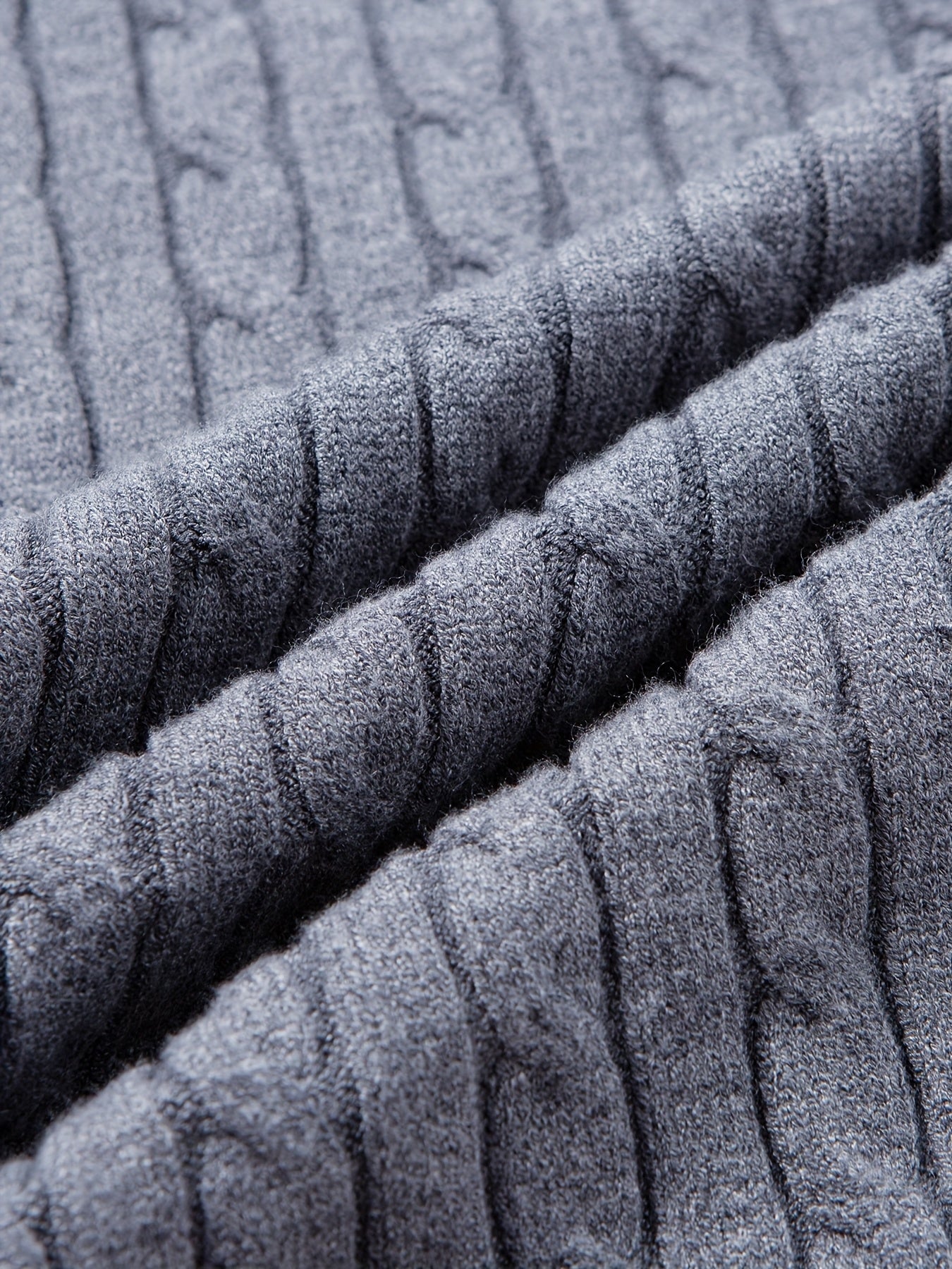 Men's Thick Winter Knit Sweater - High-Elastic Breathable Round Neck Pullover with Cross-Over Collar & Asymmetric Hem, Warm Casual Sweater for Fall/Winter, Machine Washable (Suitable for Daily Wear, Parties, Skiing) - Non- So