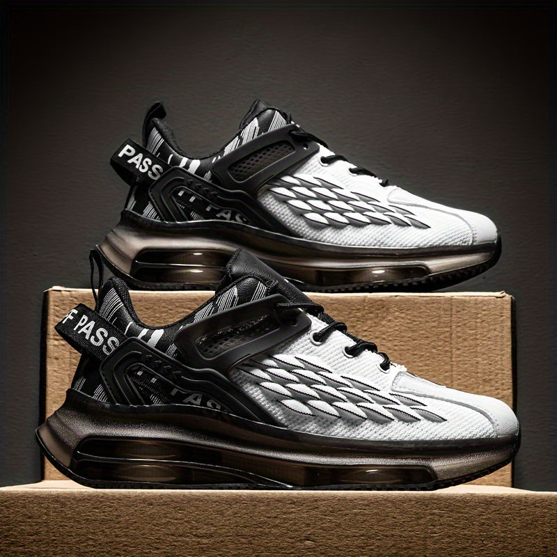 Men'S Casual Sneakers - Comfortable Lightweight Athletic Shoes with Lace-Up Closure, Solid Color Low Top Design, Breathable Fabric Upper  Lining, MD Sole - for Active Male