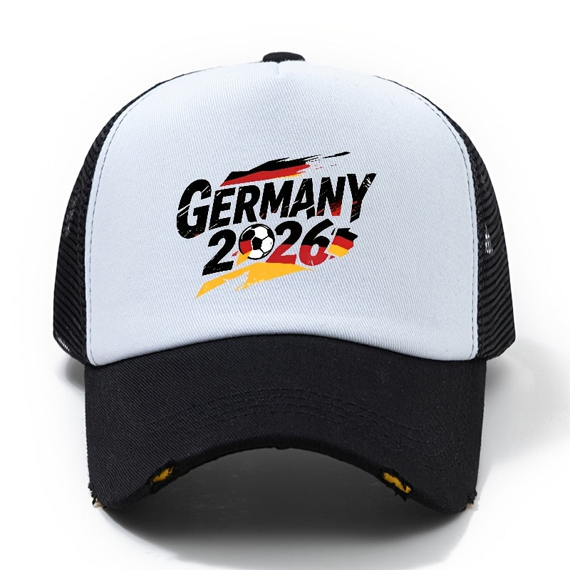 Unisex Germany Football 2026 Mesh Baseball Cap with Curved Brim