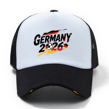 Unisex Germany Football 2026 Mesh Baseball Cap with Curved Brim
