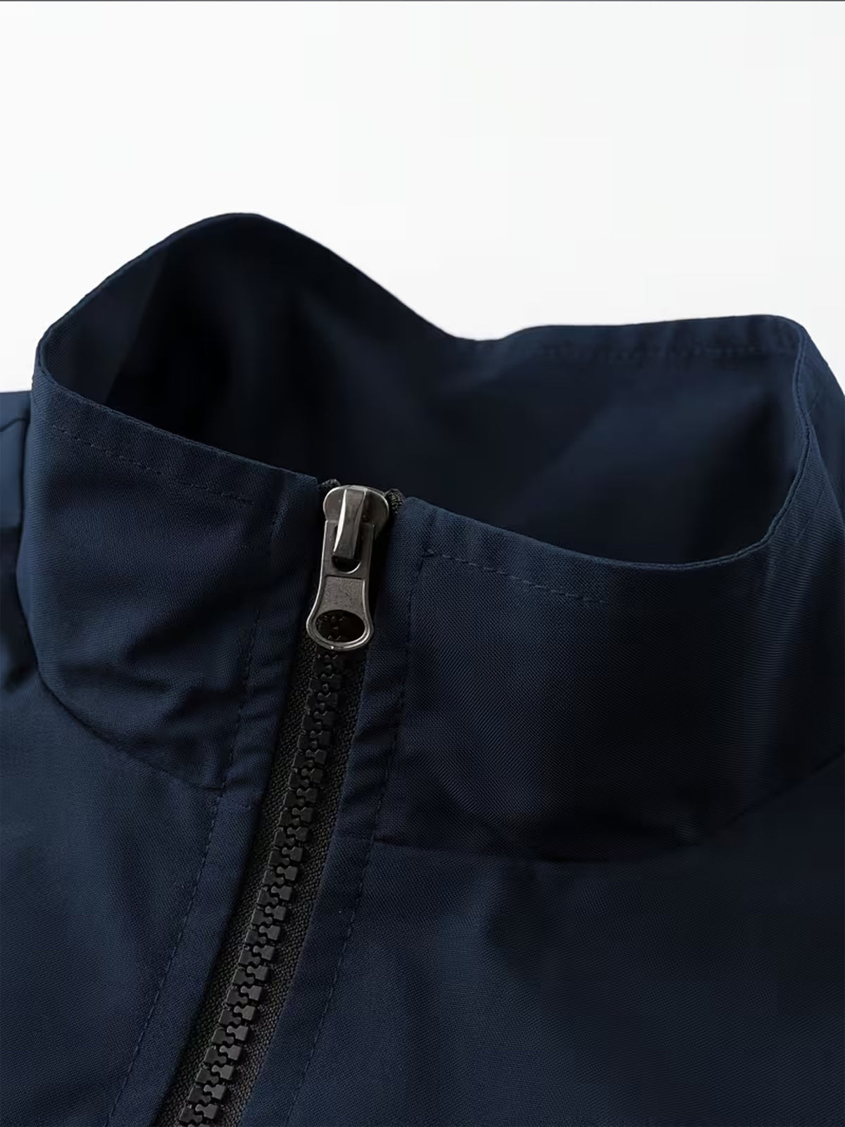 Men's Casual All-Season Stand Collar Polyester Windbreaker