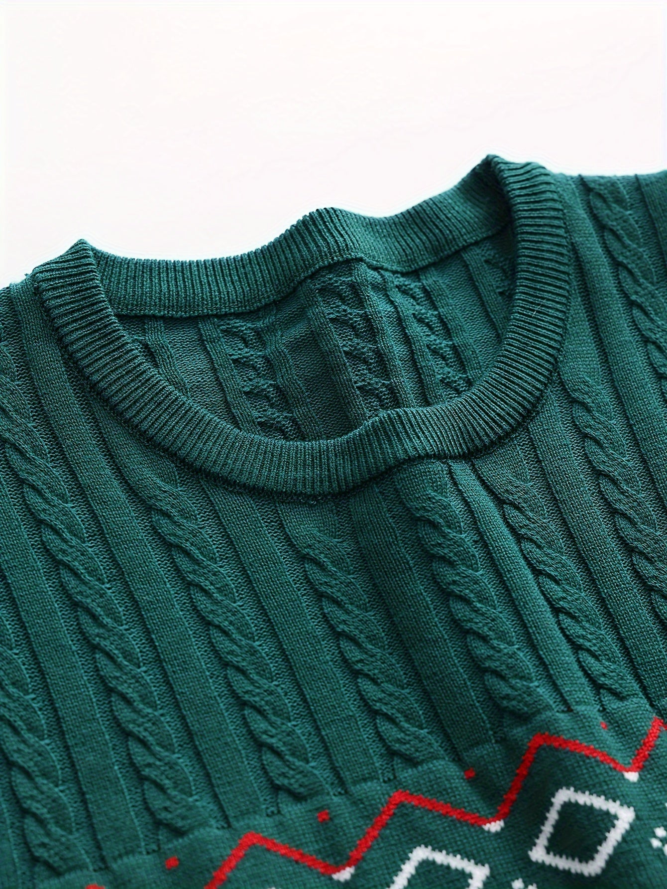 Men'S Jacquard Casual Knitted Warm Top