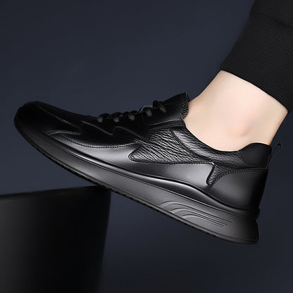 Men'S Winter Warm Lined Shoes | Genuine Faux Leather with Fleece Lining, Non-Slip Casual Sports Shoes, Perfect for Daily Commute and Hiking, Comfortable Lightweight, Suitable for 11 Holidays