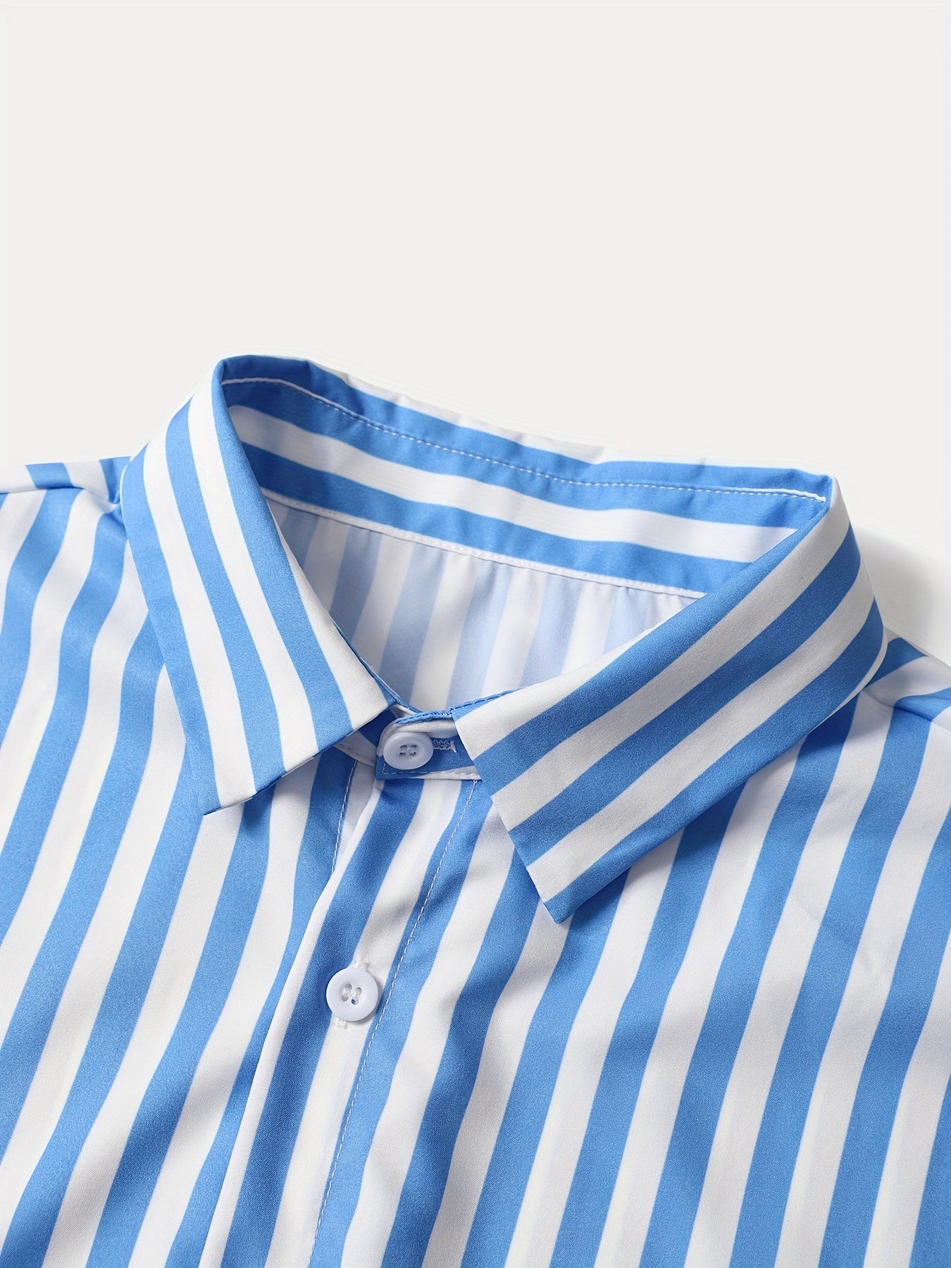 Men's Summer Printed Button-Up Shirt & Shorts Set
