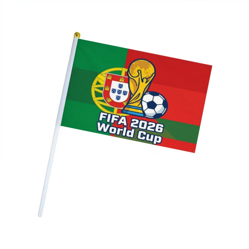2026 World Cup Fan Cheer Handheld Banner with Portuguese Flag