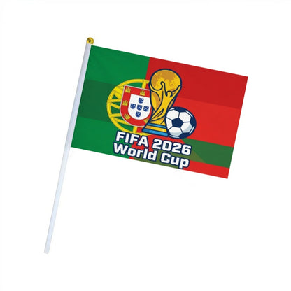 2026 World Cup Fan Cheer Handheld Banner with Portuguese Flag