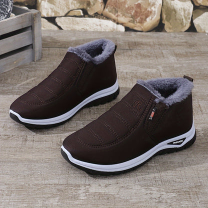 '-Lined New Winter Men's Outdoor Non-Slip Soft Comfortable Warm Lined Cold-Proof Shoes and Boots