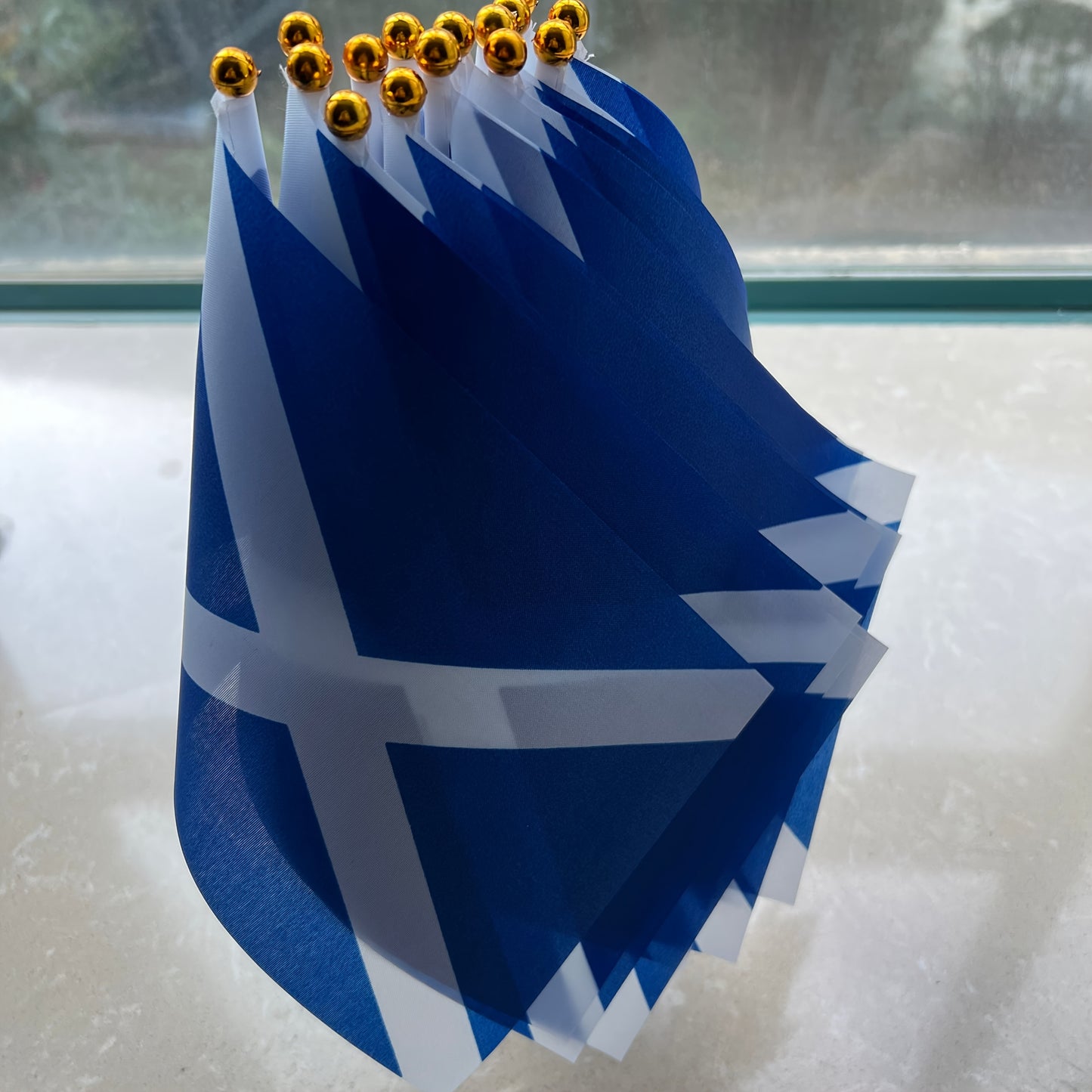 Scotland Mini Handheld Flags - Polyester Fabric with Plastic Rods
