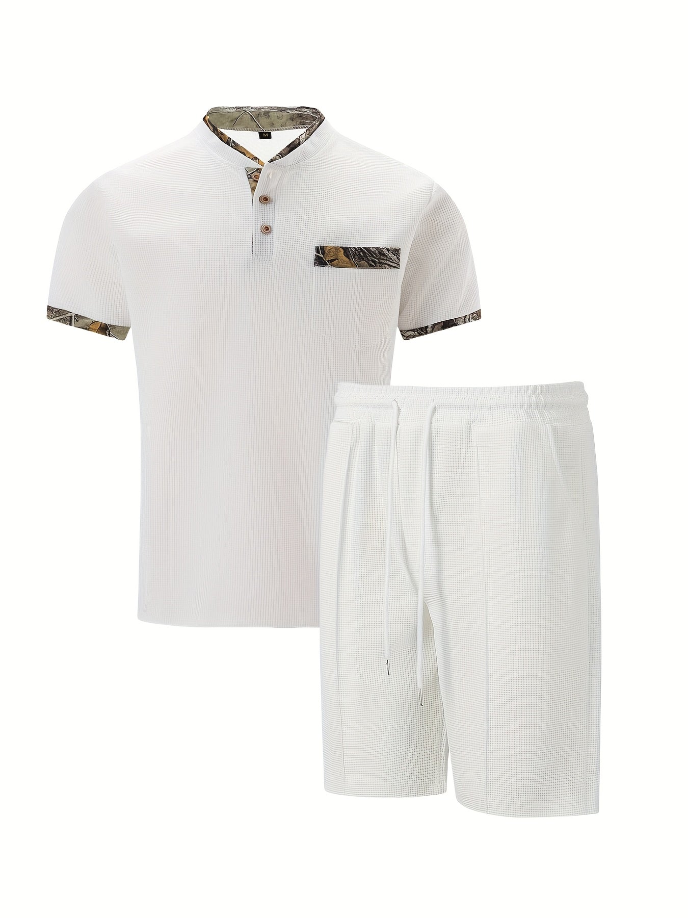 Men's Casual Summer Suit Set - Short Sleeve Shirt & Shorts