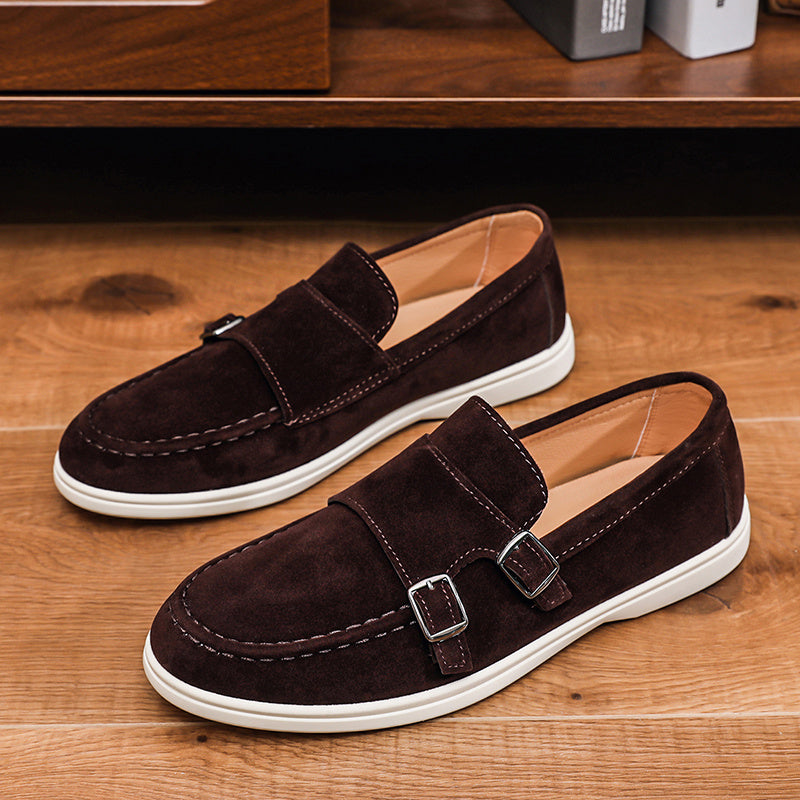 Men's Casual Slip-On Loafers with Microfiber Upper