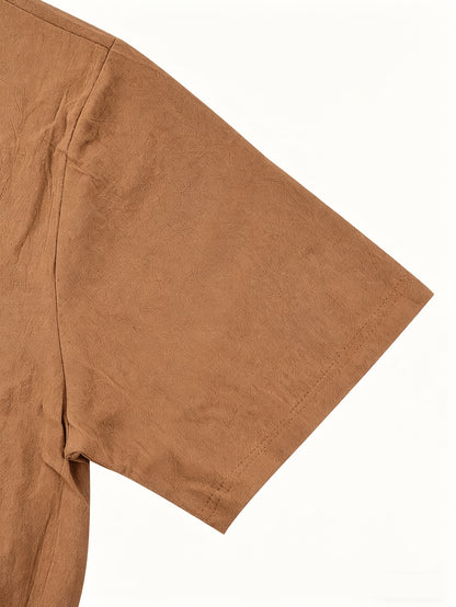Men's Summer Linen Shirt and Long Pants Set Casual Loose Fit