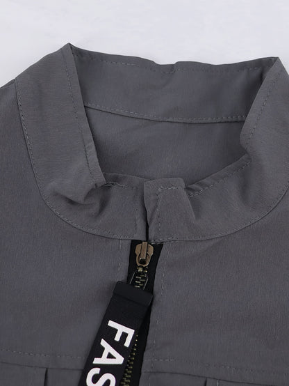 Directional HZ2386 Women's Fashion Casual Cargo Zip-Up Two-Piece Set