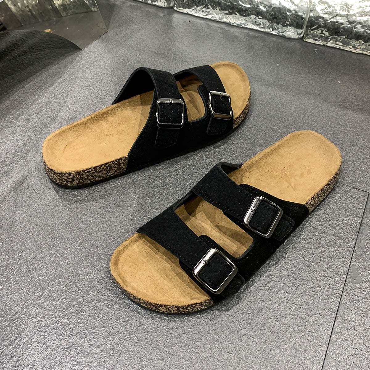 Unisex Slip-On Casual Slippers with PU Sole for All Seasons