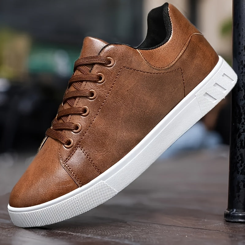 Men's Casual Sneakers - Slip-Resistant, Durable & Comfortable Lace-Up Skate Shoes, Suitable for Every Season - ayq