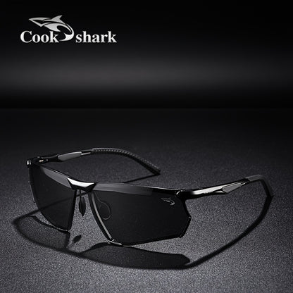 Cookshark Men's Polarized Semi-Rimless Sunglasses for Driving