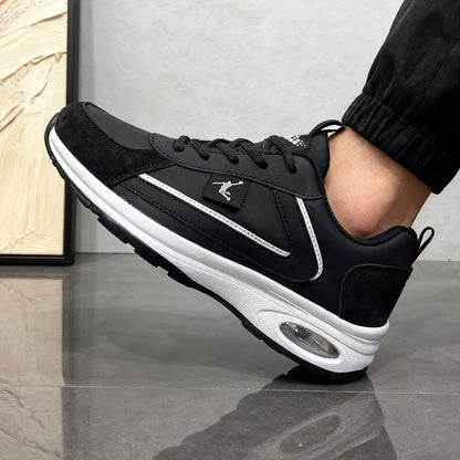 ZERJER Men'S Casual Sports Shoes | Comfortable Low-Top Lace-up Sneakers with Thick Rubber Sole, Faux & Fabric Upper, Breathable for Daily & Casual Wear, Suitable for Hiking & Outdoor Activities, Sizes 39-48