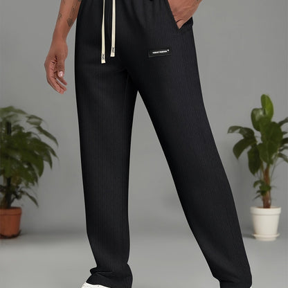 Men'S Lightweight Elastic Waist Sports Casual Long Pants, Comfortable And Breathable, Stylish Men'S Casual Athletic Trousers - ayq