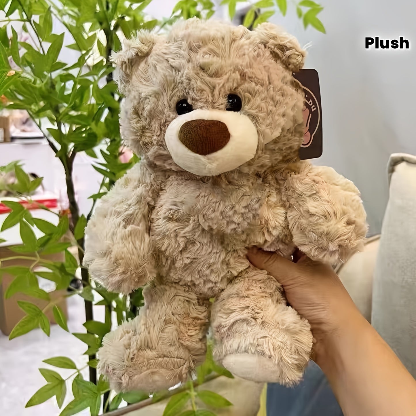 Cute Teddy Bear Plush Toy Deep Brown/Ivory Perfect Valentine's Day or Birthday Gift for Boys and Girls Memorable Keepsake for Car Decor & Gifts