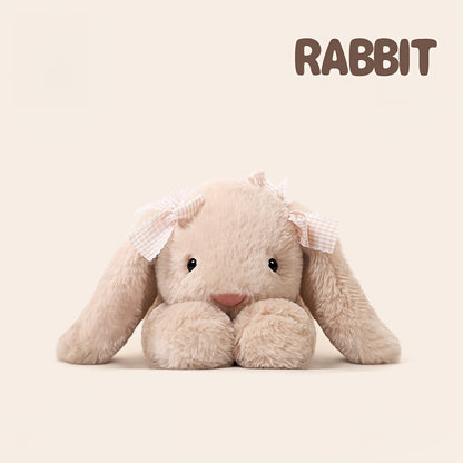 35Cm/13.8Inch Brown Rabbit Plush Toy, Cute Bunny Stuffed Animal with a Bow, Lively Adorable Rabbit Toy, Cozy Home Decor, Perfect Surprise Gifts for Kids, Friends, Boys, And Girls for Birthdays, Christmas, And Easter