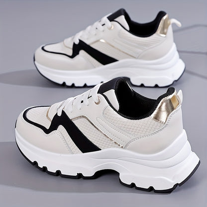 Women’s Lightweight Breathable Running Sneakers with Thick Sole