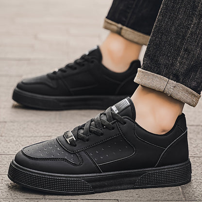 1 Pair of Men's Outdoor Sports Shoes, Lace-up Fitness Skateboarding Shoes, Athletic Casual Shoes, Walking Shoes, Easy to Wear for Large Sizes, Comfortable Soft Sole - ayq