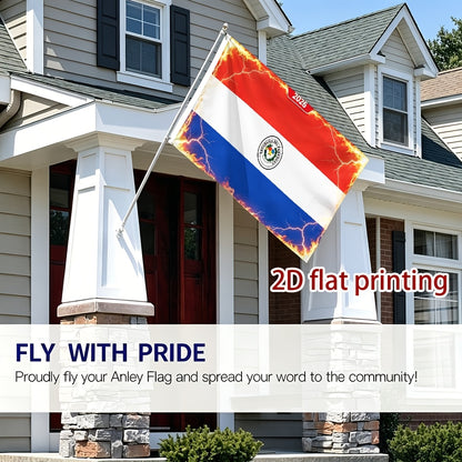 2D Flat Paraguay 2026 Football Fan Banner Polyester Flag