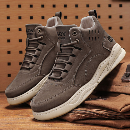 Men's Large Size High-Top Sneakers Casual Outdoor Boots