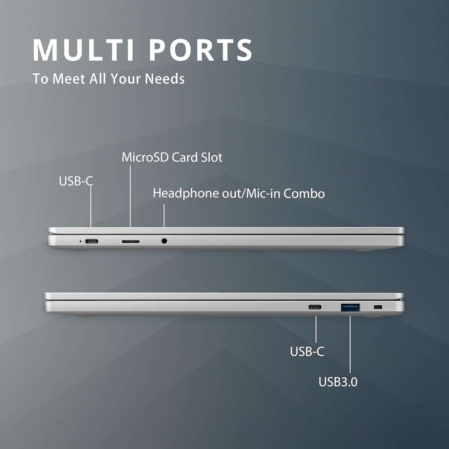 SAMSUNG Chromebook 4+ Laptop, 15.6" FHD LED Display, Intel Celeron N4000, 4GB RAM, 64GB Emmc, HD Webcam, Wi-Fi 5, Bluetooth, Chrome OS, Platinum Titan, 32GB USB Card