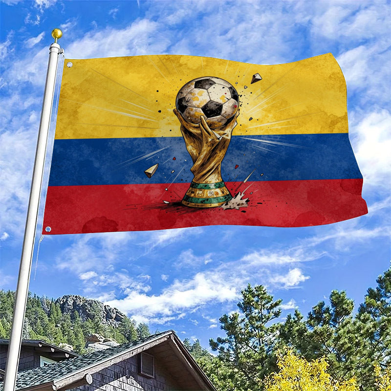 Colombian Flag Football Outdoor Decorative Polyester Flag